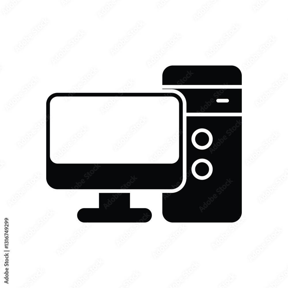 Desktop computer stock illustration Desktop computer stock illustration