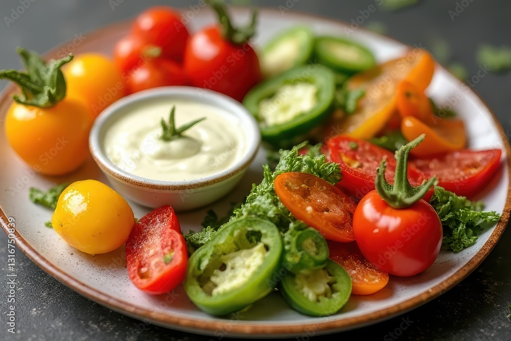 Fresh Veggies Paired with Tasty Garlic Aioli for a Scrumptious Appetizer Fresh Veggies Paired with Tasty Garlic Aioli for a Scrumptious Appetizer