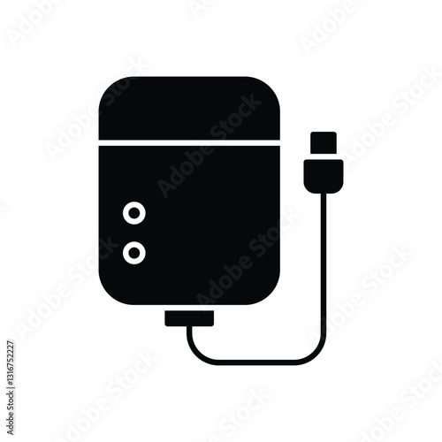 External hard drive stock illustration