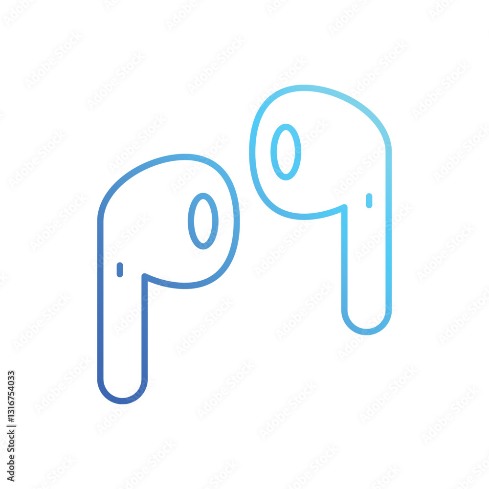 Earbuds stock illustration