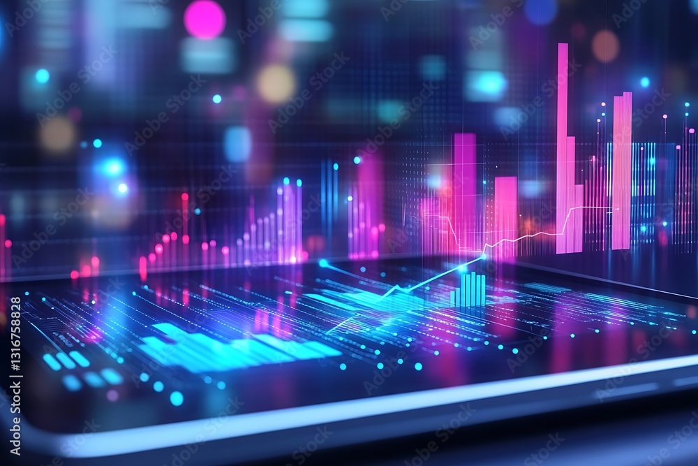 Business Growth Concept Digital Graphs and Financial Success with Data Analysis Business Growth Concept Digital Graphs and Financial Success with Data Analysis