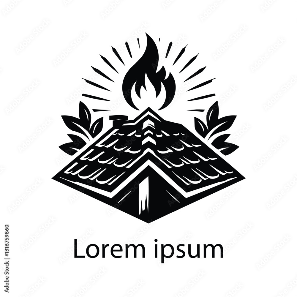 Fototapeta premium Roofing Company Logo Template