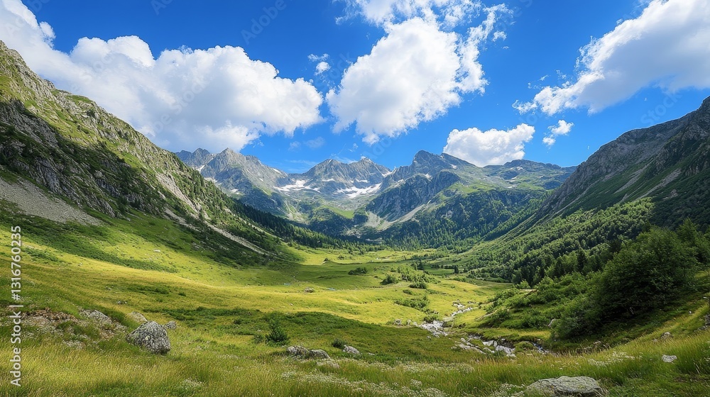 Fototapeta premium nature, mountains, landscape, peaks
