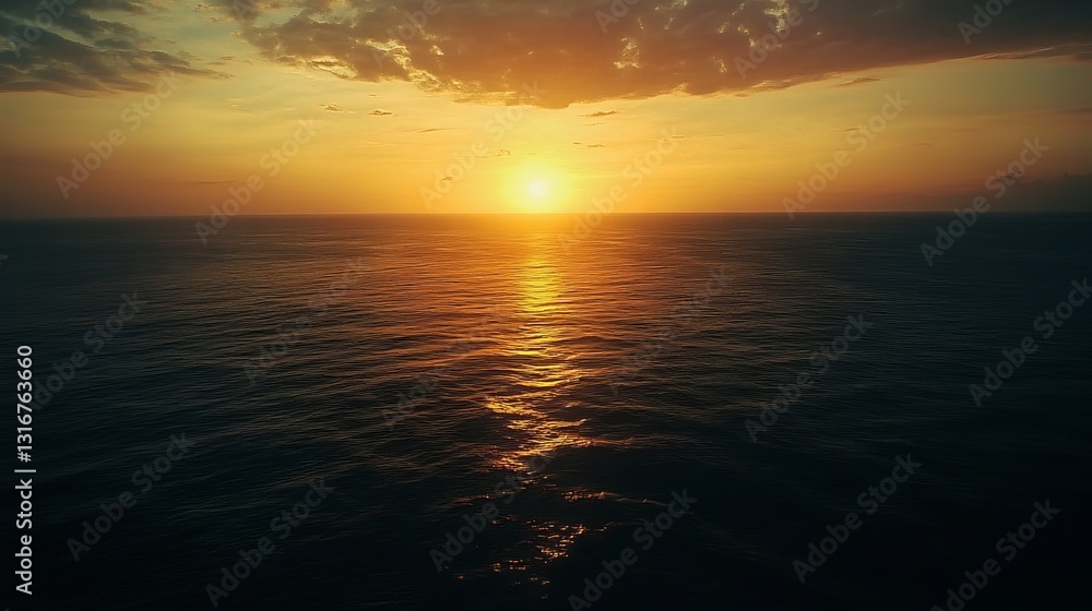 Obraz premium ocean, sunset, horizon, colors
