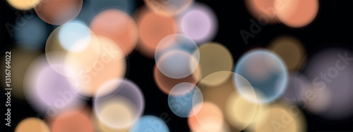 Abstract color shining bokeh isolated on transparent background. Lights and sparks glitter glowing effect. Lens flare Christmas or New Year holiday card.