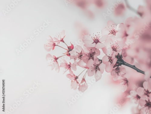 Wallpaper Mural A branch of peach blossoms on a white background
 Torontodigital.ca