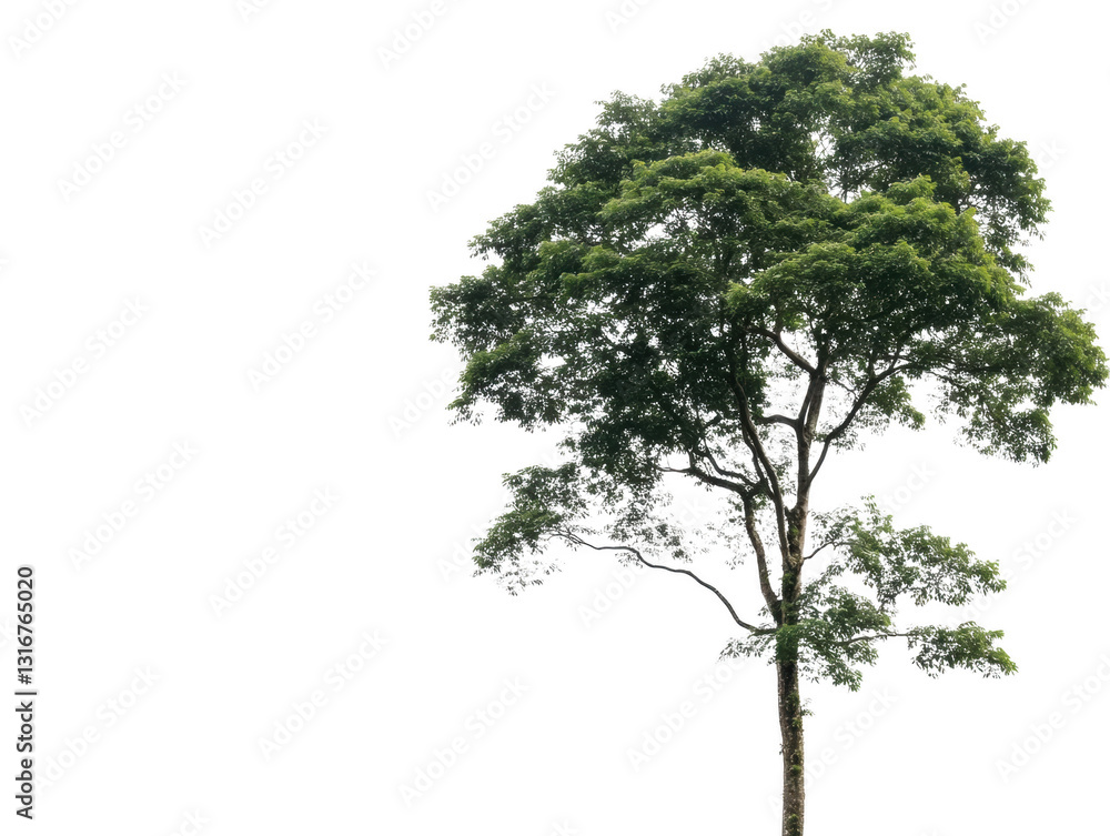 A tree stands alone in a white background. The tree is tall and green, with a few leaves on it. The image has a peaceful and serene mood, as the tree stands alone in the vast white background A tree stands alone in a white background. The tree is tall and green, with a few leaves on it. The image has a peaceful and serene mood, as the tree stands alone in the vast white background