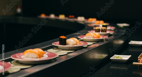 Sushi Train Restaurant: Delicious Japanese Cuisine on a Conveyor Belt