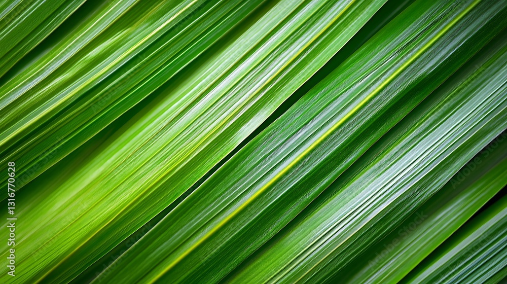 A close-up of vibrant green leaves arranged in a flowing pattern. A close-up of vibrant green leaves arranged in a flowing pattern.