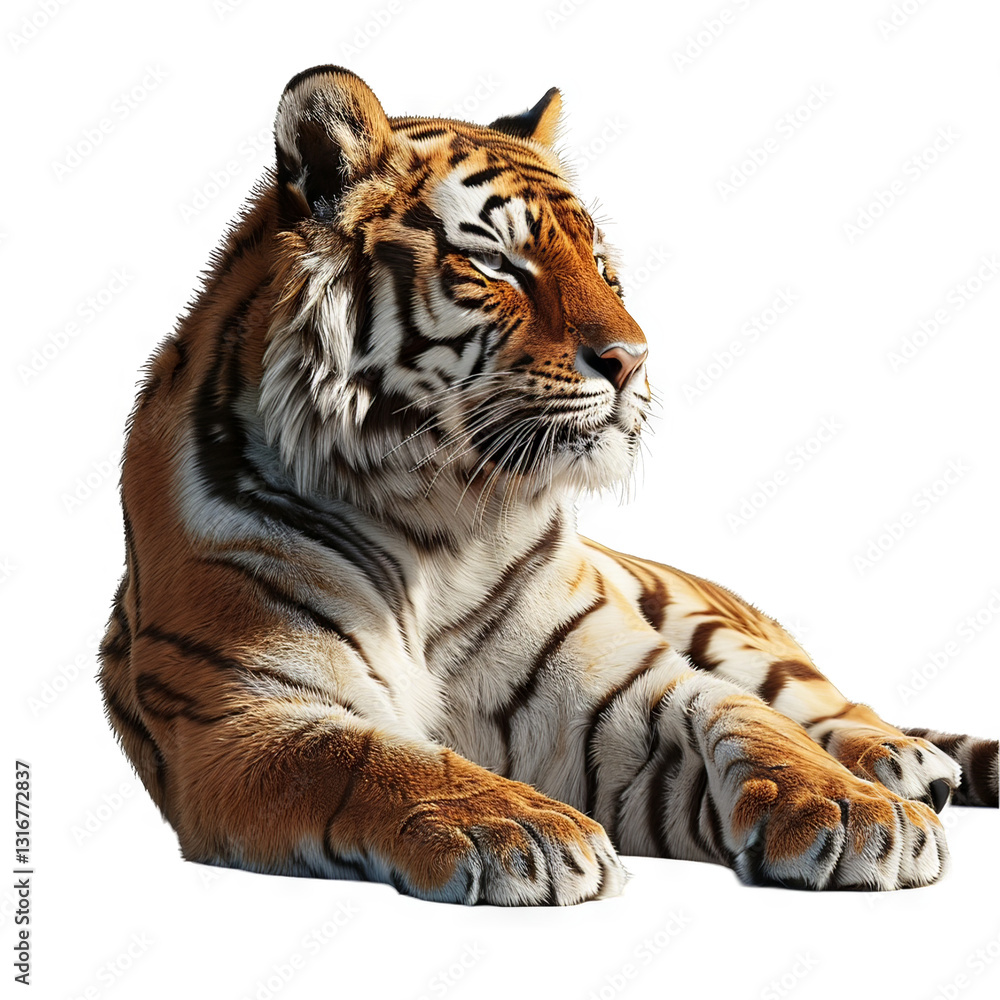 Obraz premium Majestic Bengal Tiger: A Portrait of Untamed Beauty