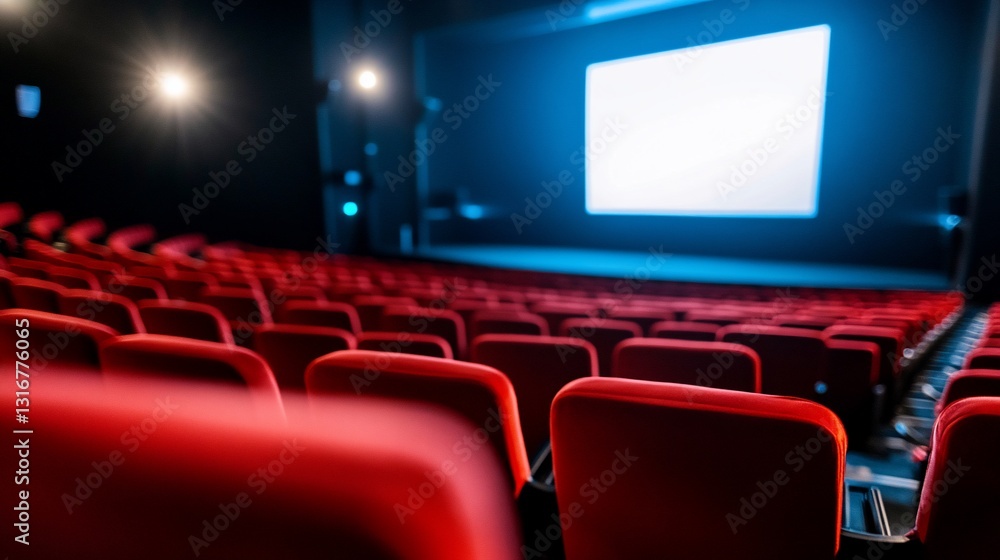 Empty Theater Auditorium Red Seats Empty Theater Auditorium Red Seats