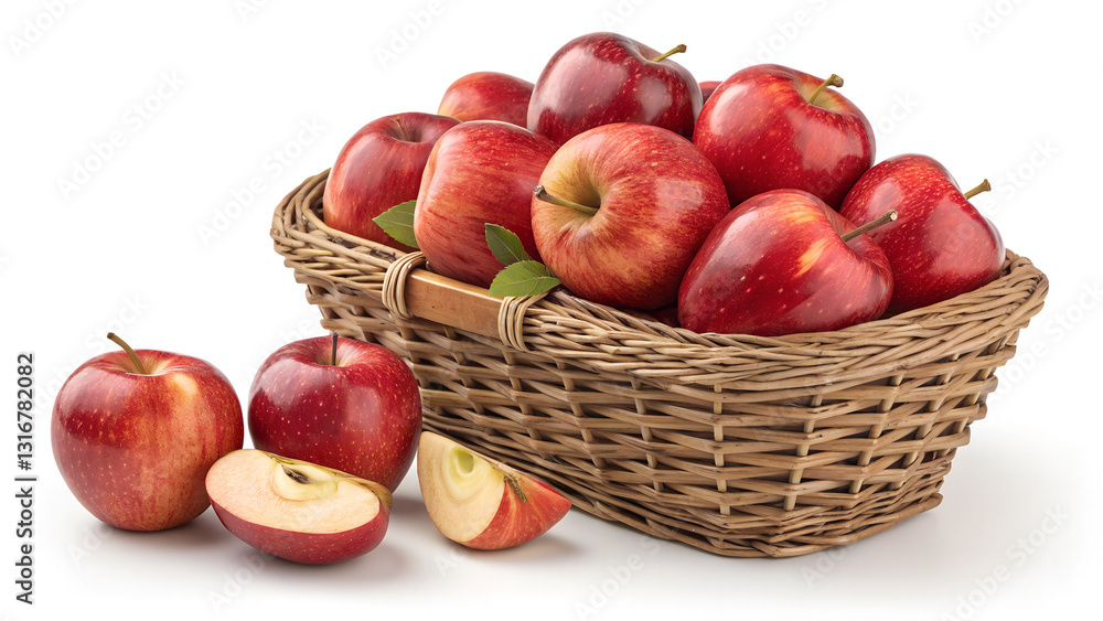 red apples in a basket red apples in a basket
