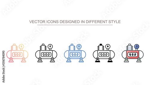 Compressor icon design with white background stock illustration