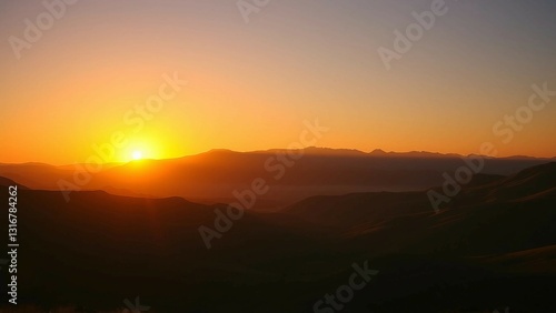 Wallpaper Mural Valley at sunset displays a captivating blend of warm colors elongated shadows and a serene atmosphe Torontodigital.ca