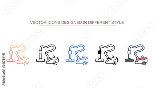 Vaccum Cleaner icon design with white background stock illustration