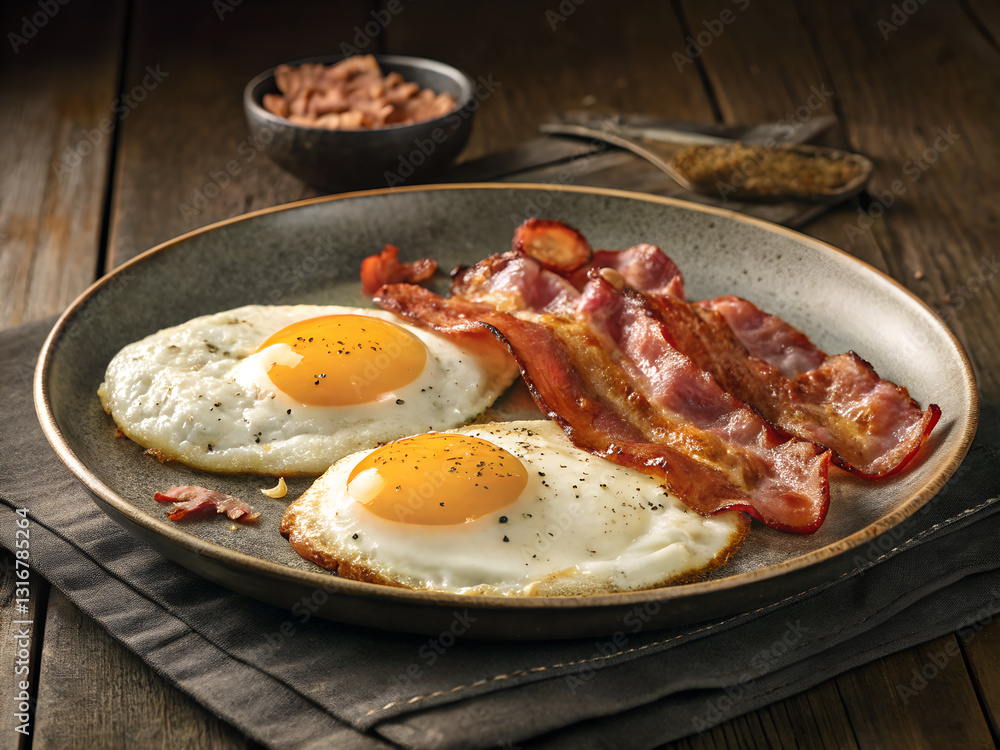 fried eggs and bacon fried eggs and bacon