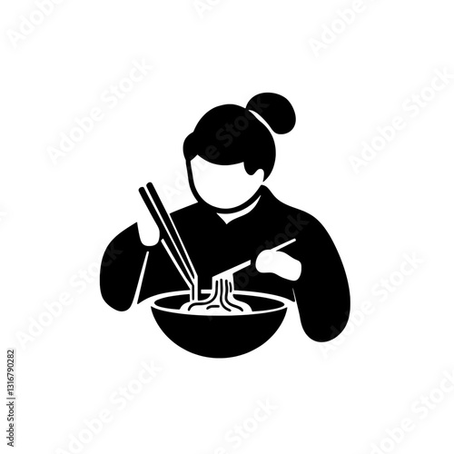 Delicious noodles being enjoyed by a person using chopsticks in a cozy dining setting during a relaxing mealtime