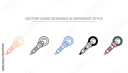 Polisher icon design with white background stock illustration