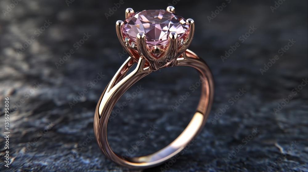 Rose gold engagement ring with morganite stone Ultr Rose gold engagement ring with morganite stone Ultr