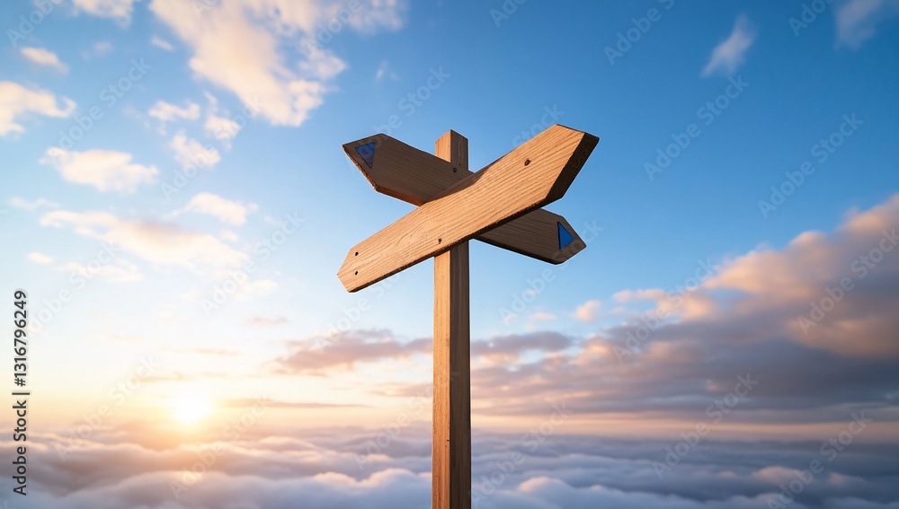 Directional Signpost Clouds Sky Choice Directional Signpost Clouds Sky Choice