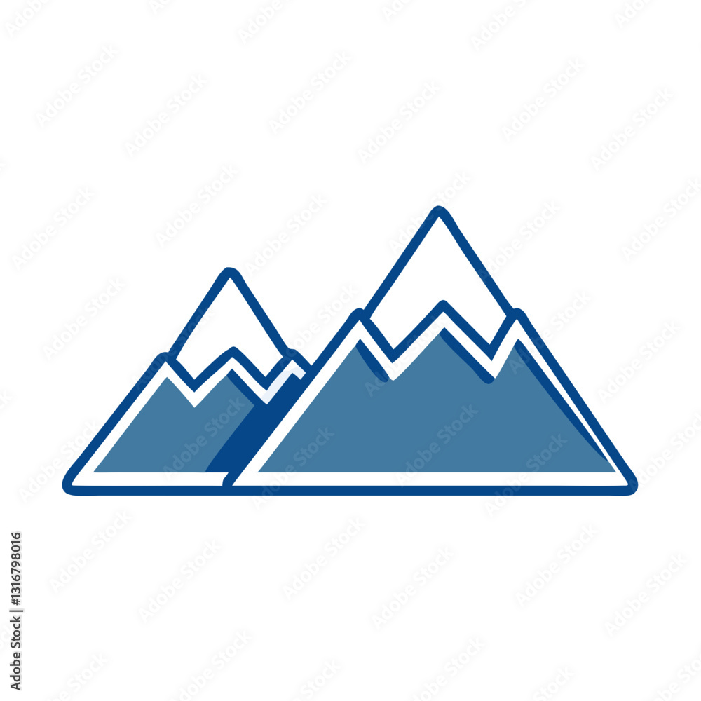 Minimalist Mountain Icon for Travel and Adventure Themes Minimalist Mountain Icon for Travel and Adventure Themes