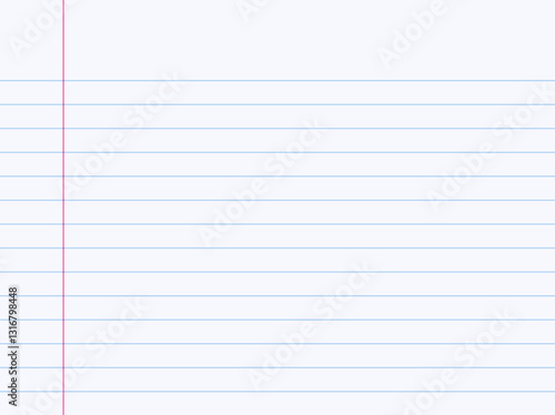 Notebook paper background. Lined notebook paper