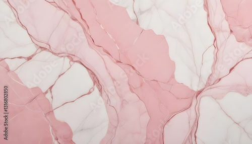 Wallpaper Mural Sophisticated smooth marble texture in pink and white, perfect for upscale interiors Torontodigital.ca