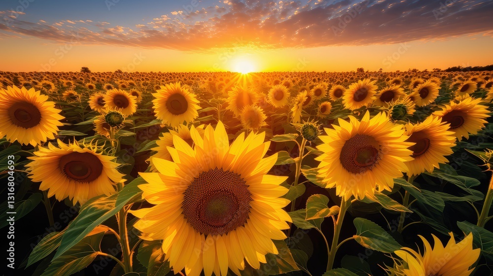Fototapeta premium goldenhour line sun