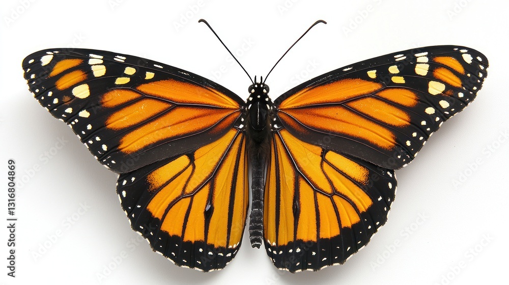 Fototapeta premium Majestic Monarch Butterfly: A Close-Up View