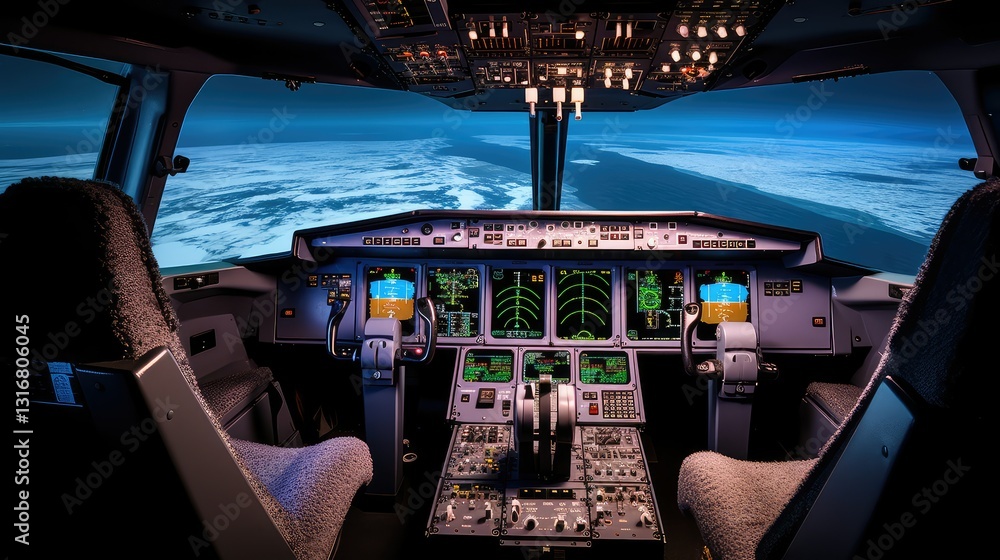 Fototapeta premium avionics airline technology