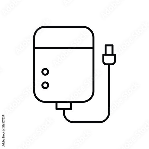 External hard drive stock illustration