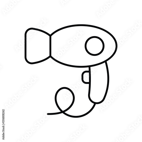 Hair dryer stock illustration