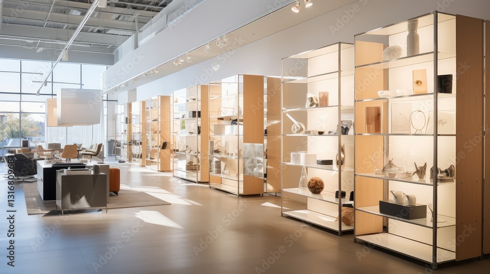 Fototapeta premium minimalist lighting showroom