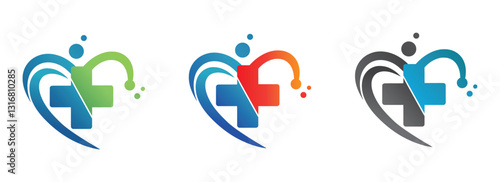 medical logo , cross pharmacy logo vector.