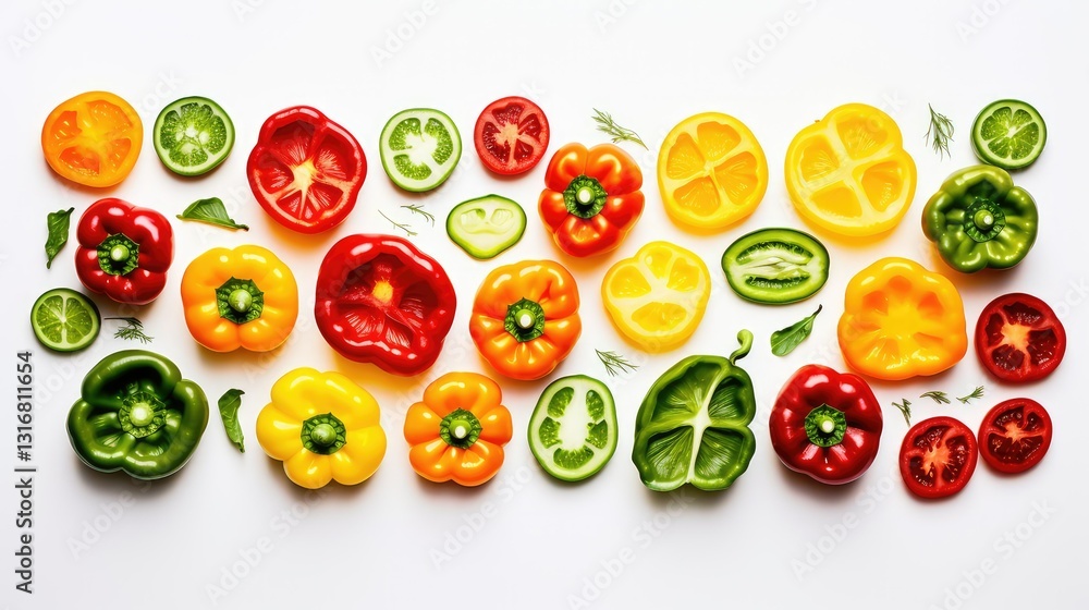 peppers vegetable on white peppers vegetable on white