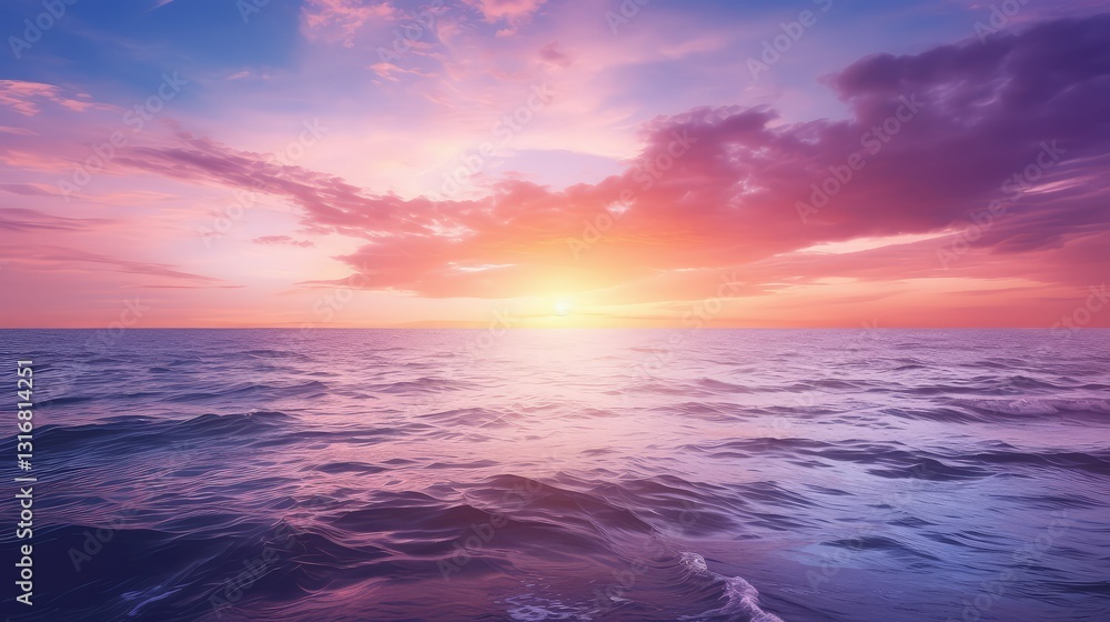 Obraz premium serene pink purple orange