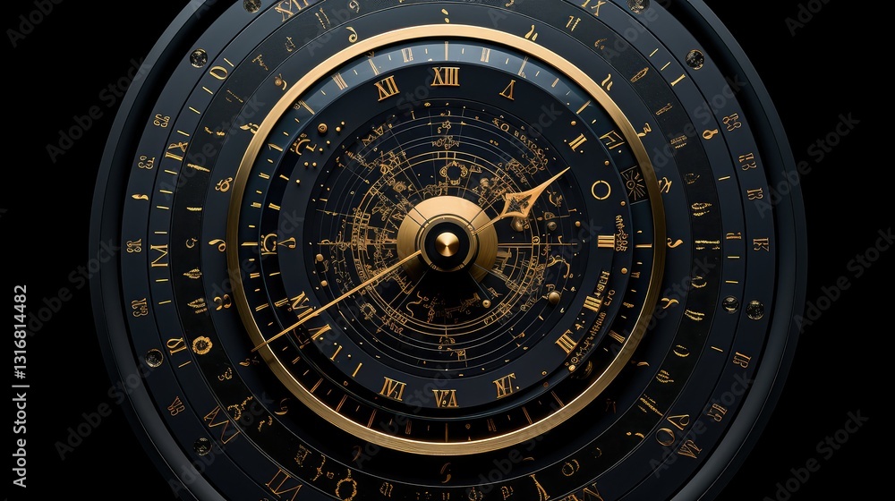 Fototapeta premium sleek astronomical clock