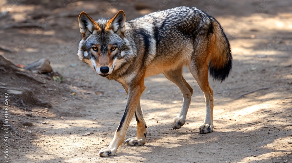 Fototapeta premium Professional Gray Wolf Image for Nature and Wildlife Content