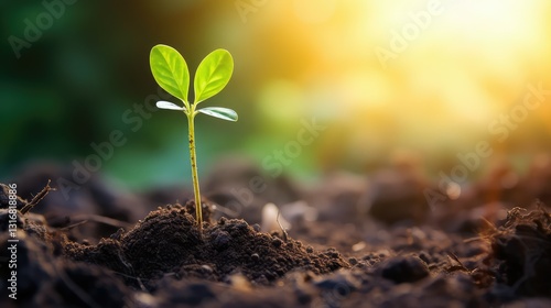 sunlight growing plant