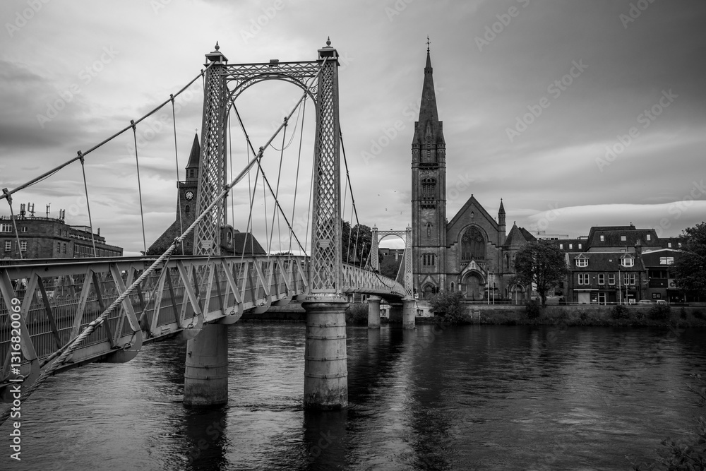 Naklejka premium Bridge over a river