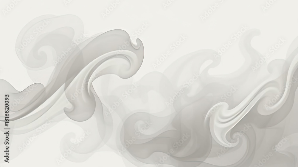 Fototapeta premium Elegant Grey Swirl Abstract Background Smooth Flowing Modern Design