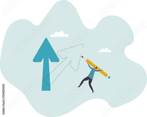 Change direction or career path for best opportunity, turn or transform to different direction,character for design