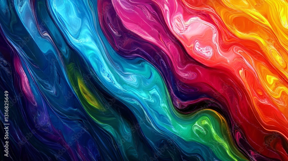 Fototapeta premium Rainbow Stream Abstract Art Background for Professional Use