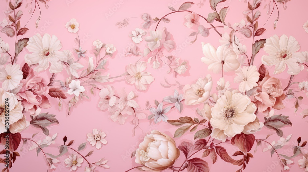 Fototapeta delicate pink background pattern