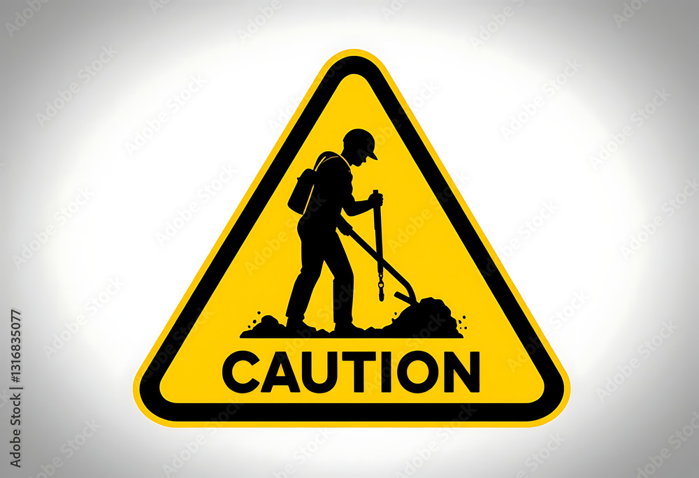 Caution Construction Sign for Work Zone Safety Caution Construction Sign for Work Zone Safety