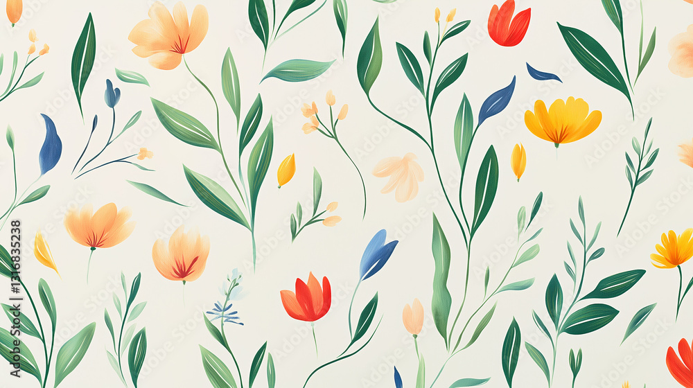 Whimsical Flowers With Swirling Stems And Bold, Colorful Leaves, Creating A Lively And Fun Floral Illustration, Trending Illustration 2025 Whimsical Flowers With Swirling Stems And Bold, Colorful Leaves, Creating A Lively And Fun Floral Illustration, Trending Illustration 2025