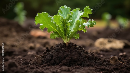 soil kale sprout
