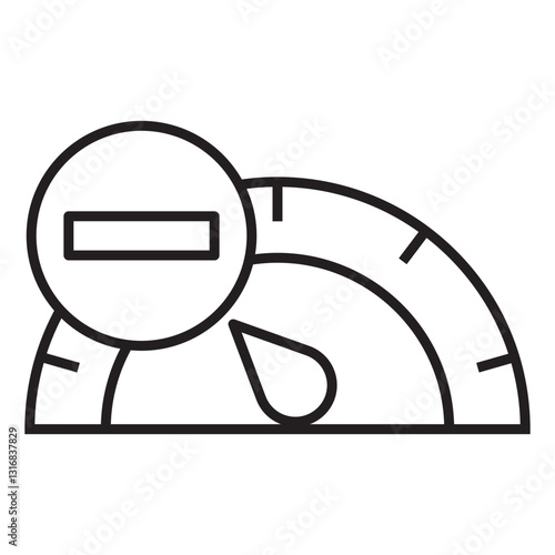 Negative vector icon