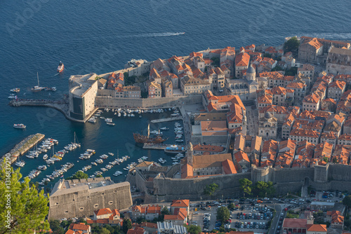 Aerial View of the old town of Dubrovnik, Croatia