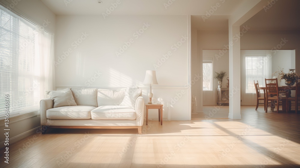 Fototapeta premium dreamy blurred home interior empty